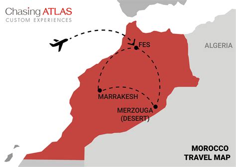 Morocco Travel Map Chasing Atlas