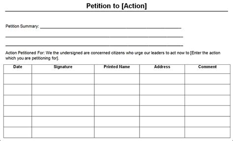 13+ Free Printable Petition Templates Word, PDF Documents 