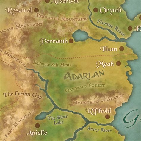 Fan Art Erilea Map From "throne of Glass" by Sarah J. Maas DIGITAL ...