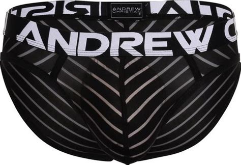 Andrew Christian Sheer Stripe Brief W ALMOST NAKED MAAT M Heren