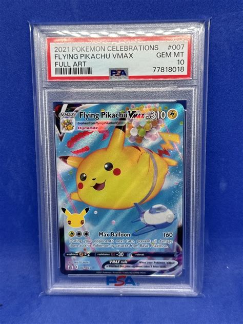 Mavin 2021 Pokémon Celebrations Full Art Flying Pikachu Vmax Psa 10 Gem