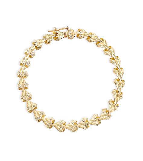 10k Gold Heart Nugget Filigree Bracelet Olive And Chain