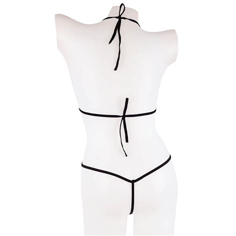 Micro Bikini Sheer See Through Sexy Cute Thong Bikini Triangle Halter Bathing EBay