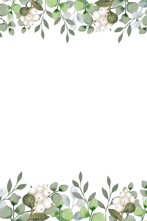 Premium Photo Watercolor Winter Greenery Wedding Template Floral