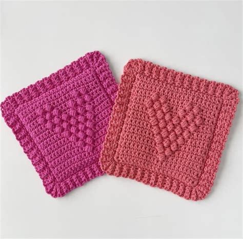 Crochet Happy Heart Hot Pad Daisy Farm Crafts