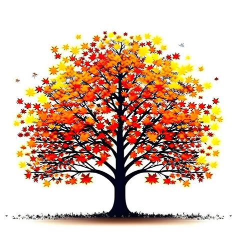 Premium Photo Autumn Tree With Yellow Foliage