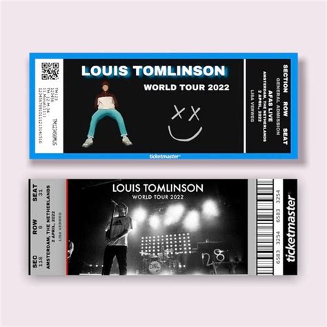 custom fitf  printable ticket louis tomlinson faith  etsy