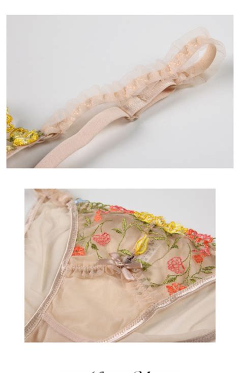 Lace Embroidery Sexy Bra And Panty Set Floral Lace Underwear Push Up Lingerie Ebay