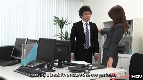 Office Lady Mao Saitou Watched While Pleasuring Her Pussy
