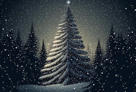 Premium Photo Christmas Background Design Of Pine Tree And Snowflake