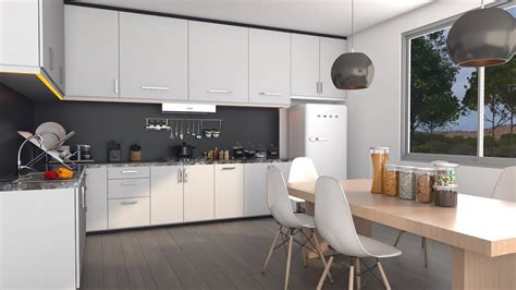 Como Hacer Un Render Interior De Una Cocina Vray Next Sketchup