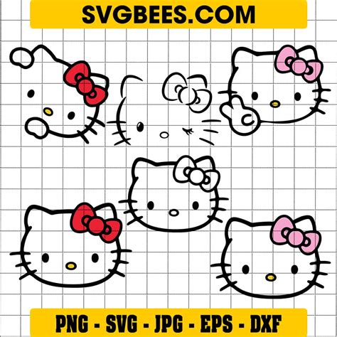 Hello Kitty Bow Outline Png