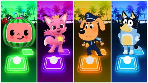 Cocomelon Pinkfong Sheriff Labrador Bluey Bingo Cocomelon Tiles