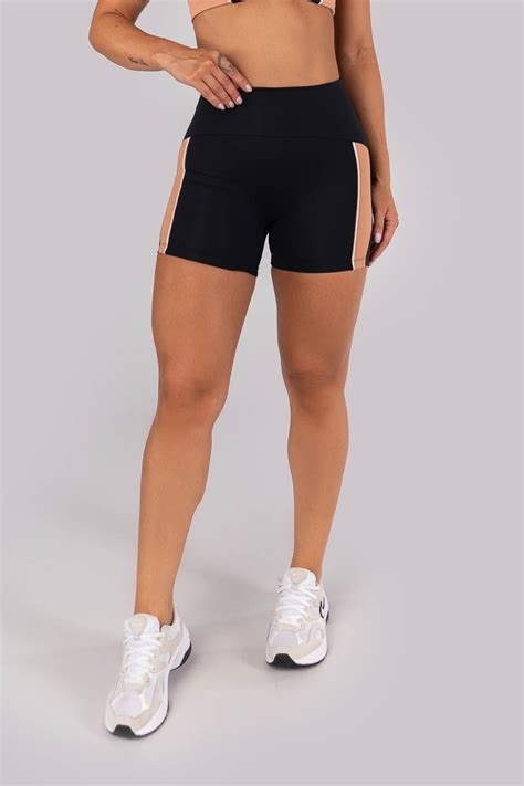 Kaisan Short Recortes E Vivo Preto Nude Ref K4559 A