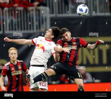 Atlanta United midfielder Eric Remedi (11) and New York Red Bulls