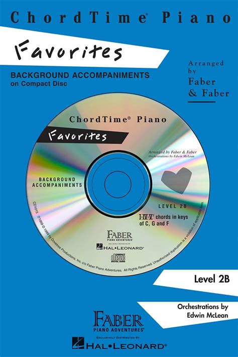 Chordtime® Piano Favorites Cd Faber Piano Adventures