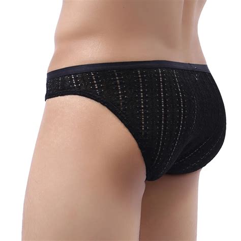 Ropa Interior Sexy Gay Para Hombre Calzoncillos De Encaje Bragas Transpirables De Moda