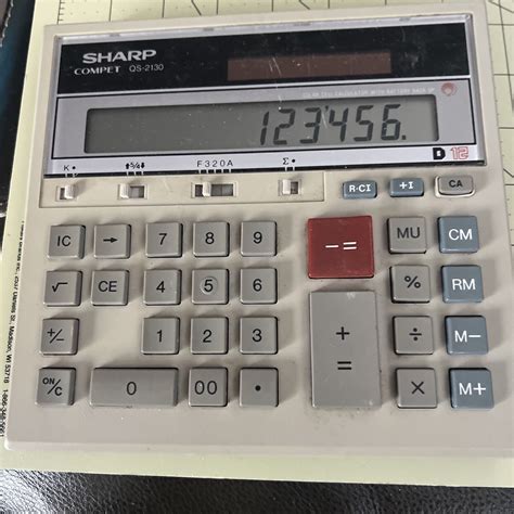 Sharp Compet QS2130 12Digit Desktop Financial Twin Power Calculator