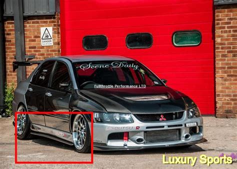 Luxury Sports Damd Style Side Skirts Extension For Mitsubishi Evo 7 9