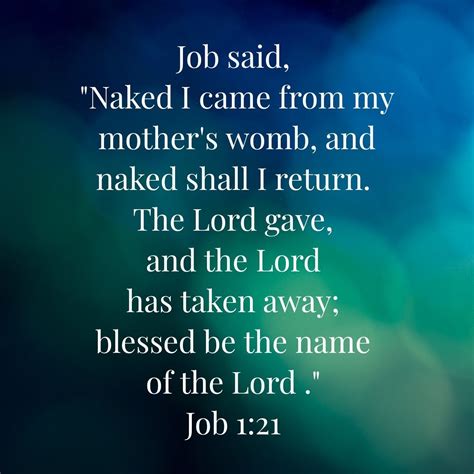 Job Said Naked I Came From My Mother S Womb