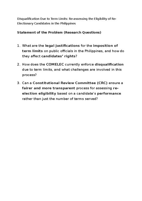 Disqualification Due to Term Limits - What are the legal justifications