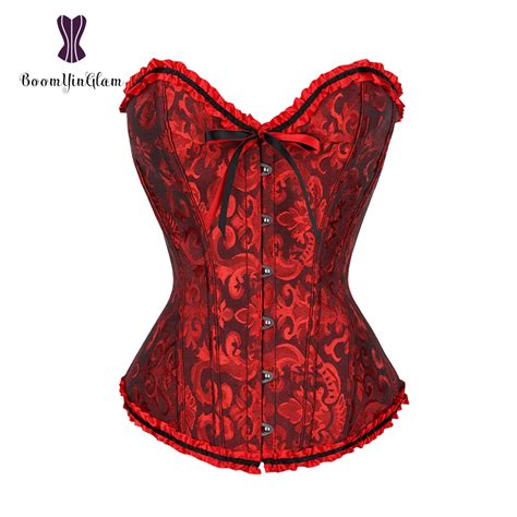 Plus Size Body Shapewear Costumes Women Lingerie Sexy Pleated Trim Corset Lace Up Corsets And