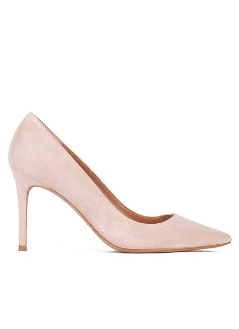 Zapatos De Tac N De Mm Y Punta Fina En Ante Nude Pura Lopez