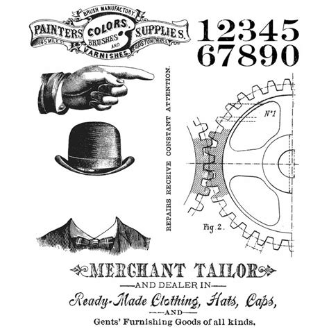 Stamper S Anonymous Tim Holtz Cling Mounted Rubber Stamp Set Dapper