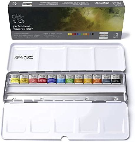 Winsor Newton Professional Water Colour Field Box 12 Half Pans