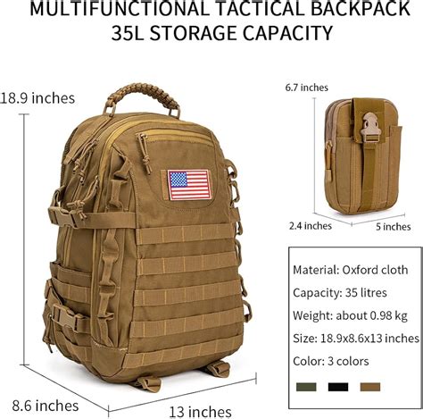 Mochila T Ctica Para Hombres Mochila Militar Grande Para Ej Rcito De