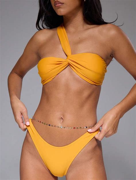 Musera Resort High Leg Cheeky Bikini Bottom For Vacation Spring Summer Elegant Sexy SHEIN USA