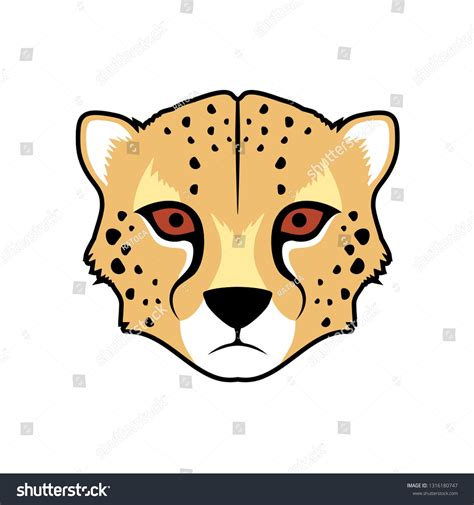 Gepard Face Draw Stock Vector Royalty Free 1316180747