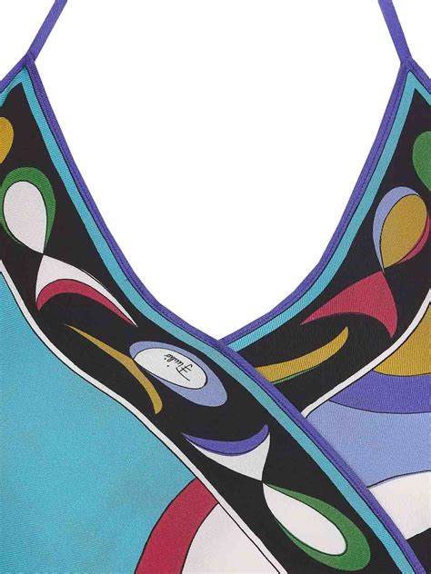 Emilio Pucci Pesci Print Bikini Top Multicolour 3RRM203R821038