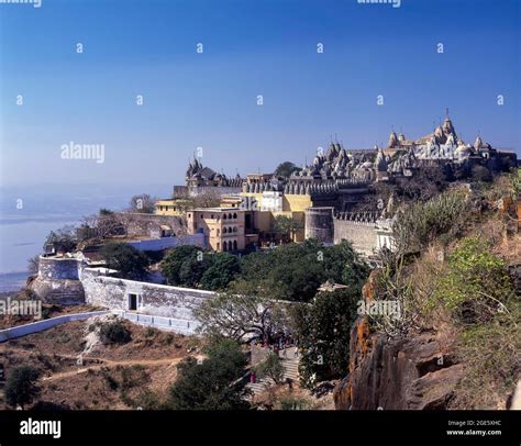 Palitana Jain temples in Shatrunjaya hill, Gujarat, India Stock Photo ...