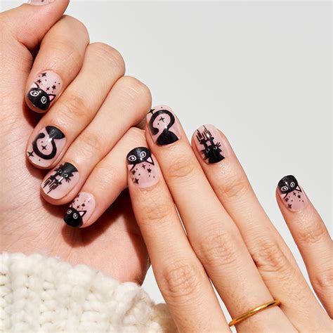 Amazon GLAMERMAID Press On Nails Extra Short Squoval Halloween Nude Glue On Gel Nails With