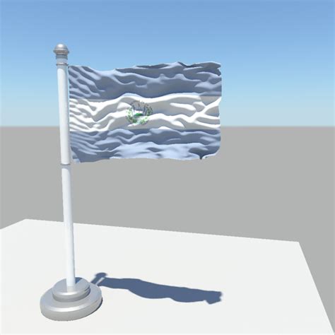 Republic Of El Salvador Flag 3d Model Cgtrader