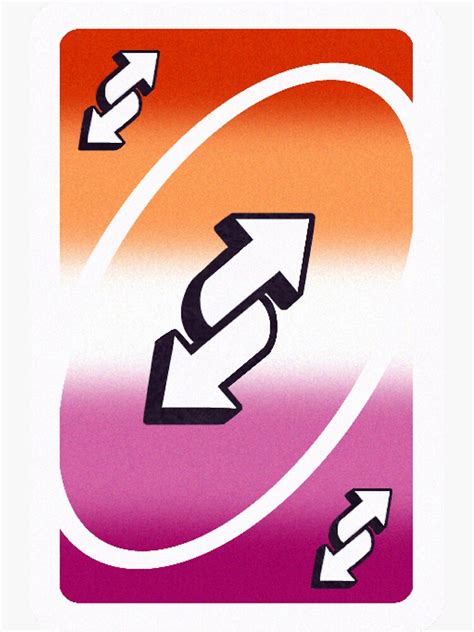Lesbian Pride Uno Reverse Card Sticker For Sale By Xoxo Raylin Redbubble