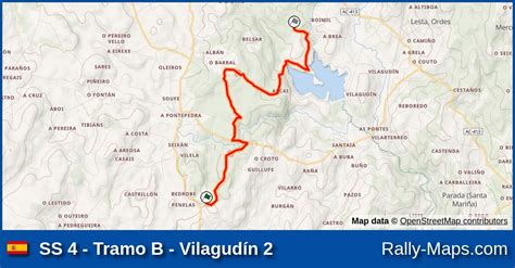 Ss Tramo B Vilagud N Stage Map Rally Da Auga Cert