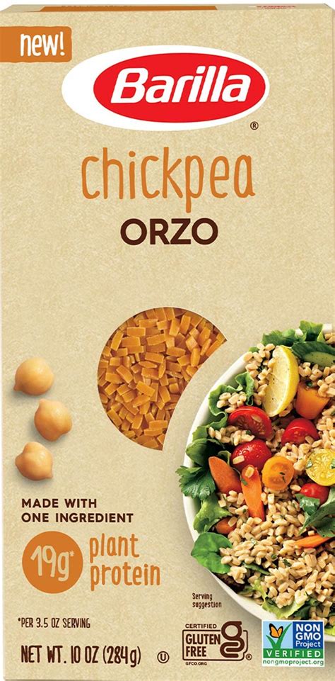 Barilla Expands Chickpea Pasta Offerings with Orzo