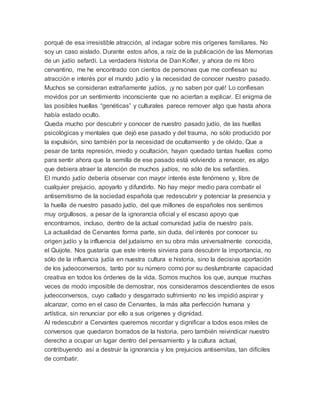 La Actualidad De Miguel De Cervantes Origen Judio Pdf