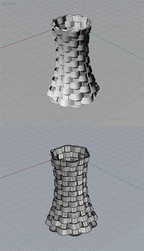 竹编编织框犀牛模型3d模型obj模型
