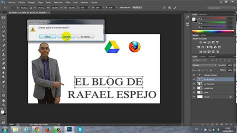 Como Colocar Una Imagen Y Texto Con Photoshop Cc Youtube