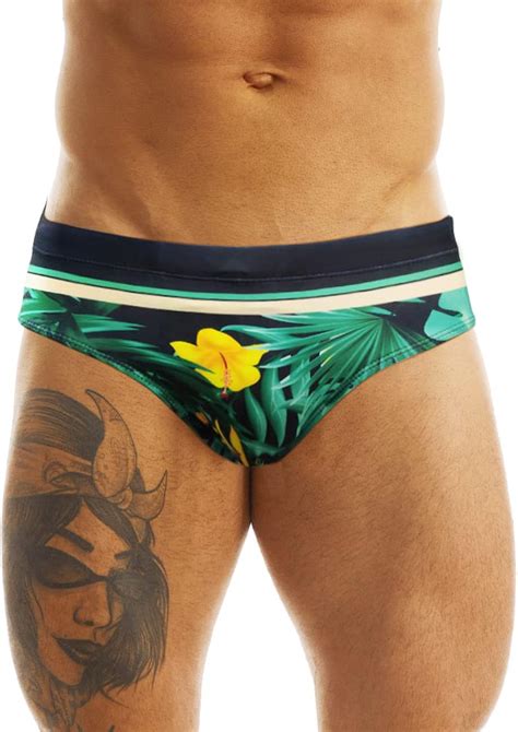 MIZOK Men S Sexy Low Rise Swim Briefs Quick Drying Summer Beach Bikini Swimsuit Swimwear