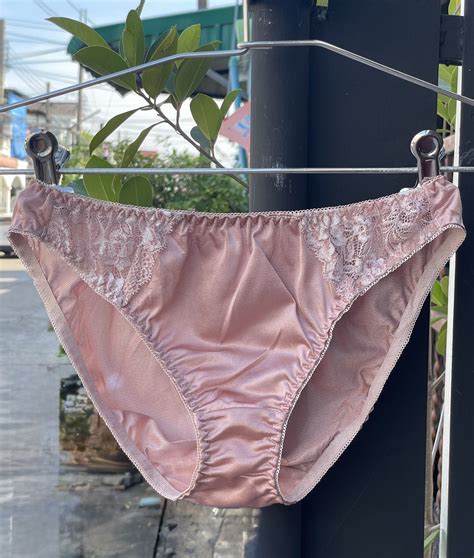 Sheer Floral Lace Hi Cut Sissy Bikini Vintage Silky N Gem