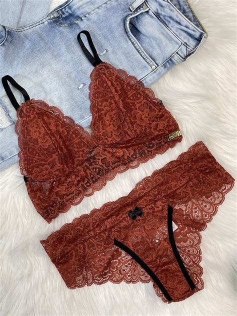 First Class Lingerie Conjunto Sophia Terra Preto