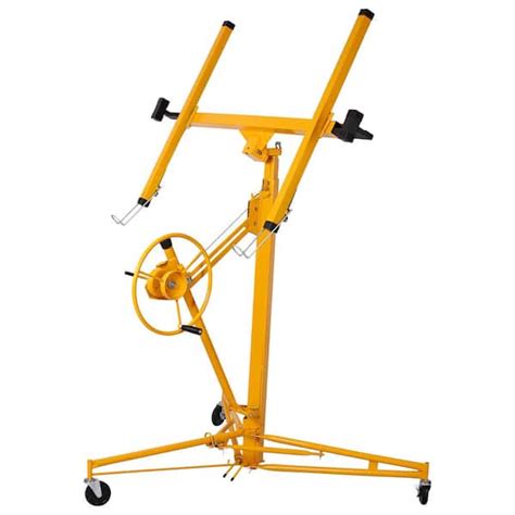 Tidoin 16 ft. Yellow Drywall Panel Hoist Drywall Lift Rolling Panel ...