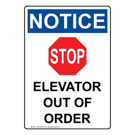 Printable Elevator Out Of Order Sign Printable Word Searches