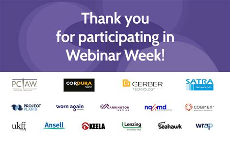 Thank You For Participating In Webinar Week Pciaw®