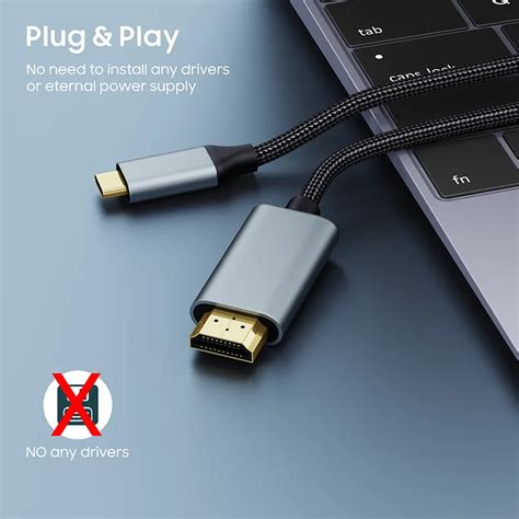 Кабель-адаптер Vothoon USB C — HDMI, 4K, 60 Гц, кабель USB Type C ...
