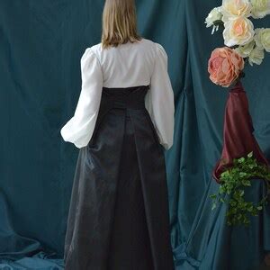 Pussy Bow Shirt Victorian Blouse Tie Neck Blouse Christmas Etsy